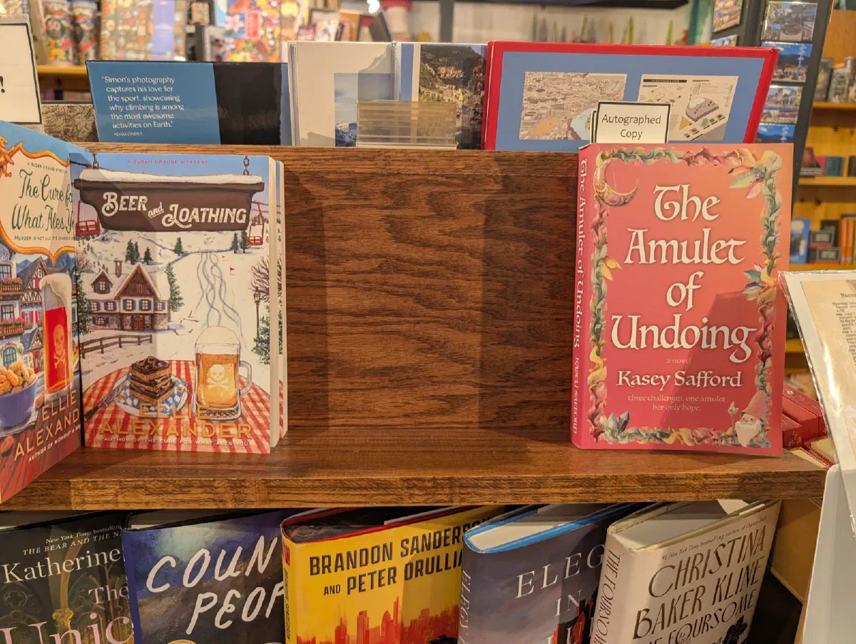 Of Hearts and Murder on the shelf at A Book For All Seasons, sold out